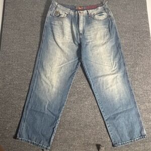 Akademiks Mens Jeans Size 40 Denim Blue RN100964‎ Straight Fit Relaxed